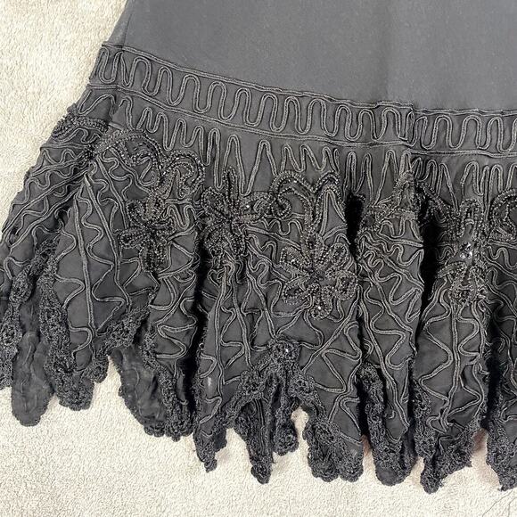 Vintage Sue Wong Nocturne Women's 4 Silk Beaded Fairy Gothic Skirt - Picture 2 of 6